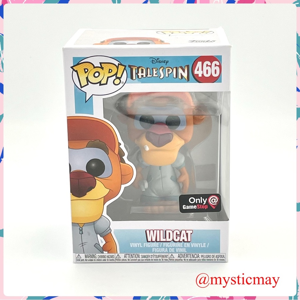 2018 Funko POP Disney TALESPIN 466 WILDCAT the Mechanic Vinyl Figure w Box
